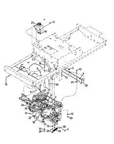 Transmission Assembly Diagram and Parts List for Z-FORCEPRO48-KH 53BH3AGN050-22HP Cub Cadet Lawn Tractor